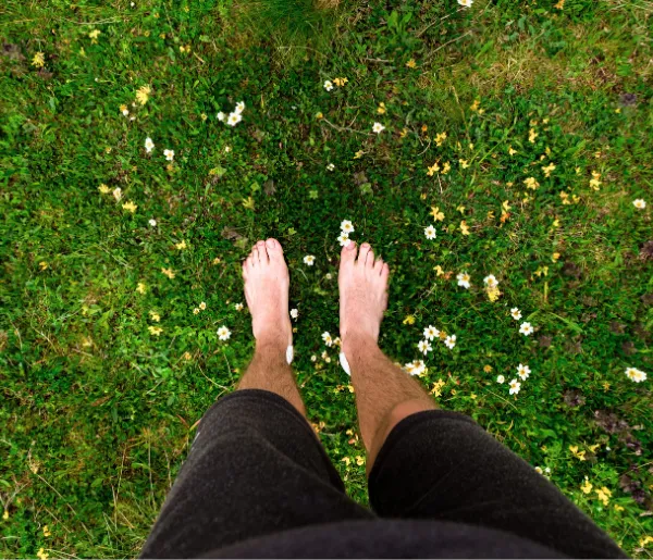 Feet in grass