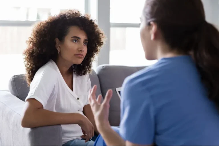 Doctor speaking to patient about diagnosis