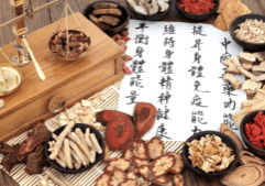 History of Wellness blog header, featuring Chinese herbal remedies, a balance scale, and Chinese text